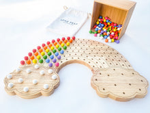 Load image into Gallery viewer, Rainbow Peg Board (Natural)
