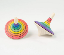 Load image into Gallery viewer, The Mader Large Rallye Spinning Top Rainbow