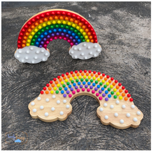 Load image into Gallery viewer, Rainbow Peg Board (Natural)