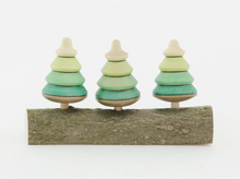 Load image into Gallery viewer, The Mader 3 Tree Spinning Tops on a branch

