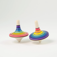 Load image into Gallery viewer, The Mader Small Rallye Spinning Top Rainbow
